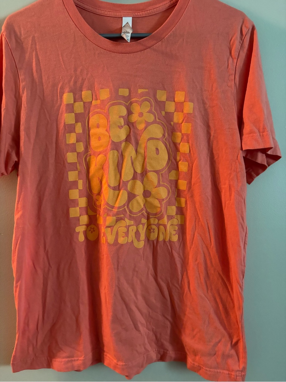 Retro 'Be Kind to Everyone' Coral Graphic Tee